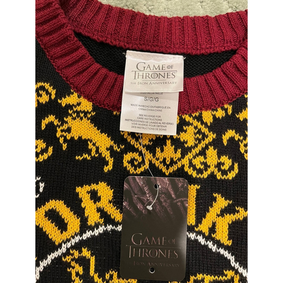 Game of Thrones NWT the Iron Anniversary Crewneck Sweater - Small - Picture 4 of 5